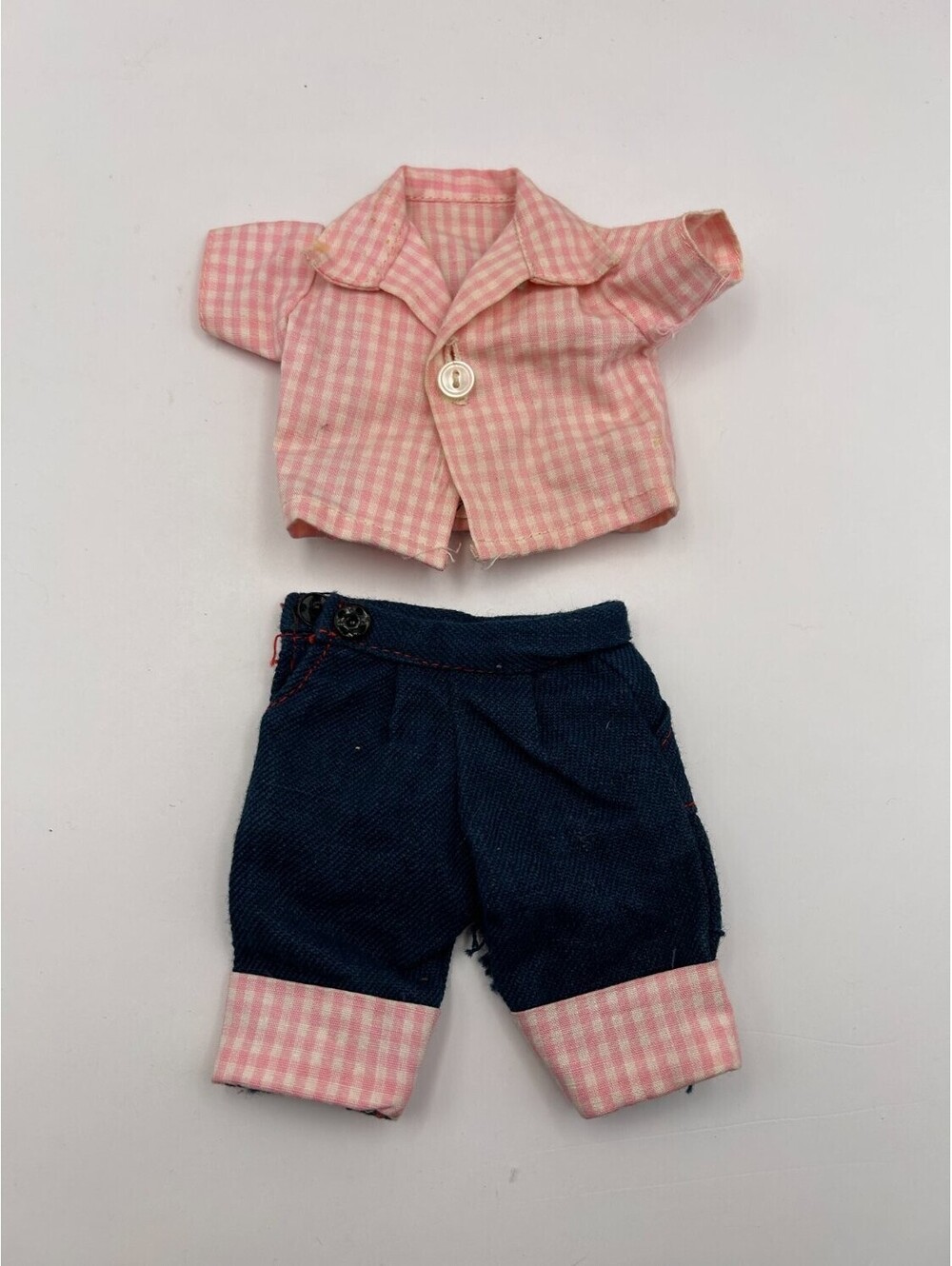 Doll Outfit Set 20.3 cm (8 In) 1950s Pink Blue White 1950s-1960s Denim